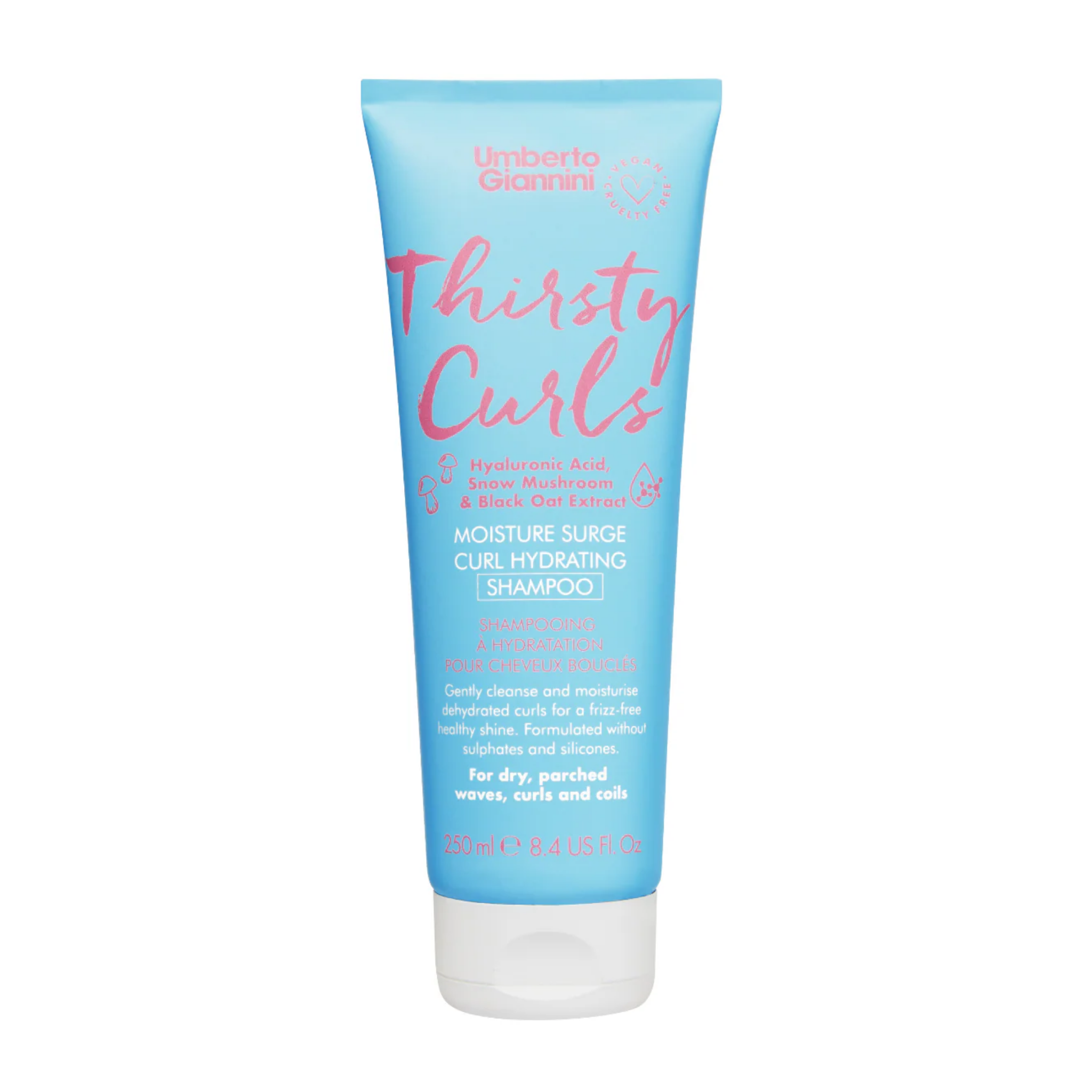 Sampon hidratant pentru parul cret uscat Thirsty Curls, 250 ml, Umberto Giannini