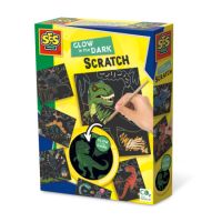 Set creativ de razuit, Dinozauri care stralucesc in intuneric, 3 ani+, Ses Creative
