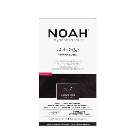 Vopsea de par naturala, Saten Violet 5.7, 140 ml, Noah