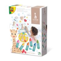 Set creioane colorate pentru baie, Girafa Sophie, + 2 ani, Ses Creative