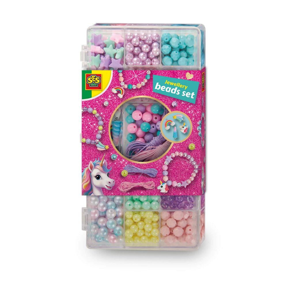 Set de margelute pentru bratari, Unicorni, + 3 ani, Ses Creative