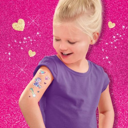 Tatuaje si sclipici Unicorni, 5 ani+, Ses Creative 717513