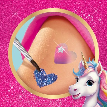 Tatuaje si sclipici Unicorni, 5 ani+, Ses Creative 717512