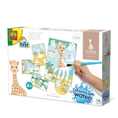 Set de colorat cu apa, Girafa Sophie, 12 luni+, Ses Creative