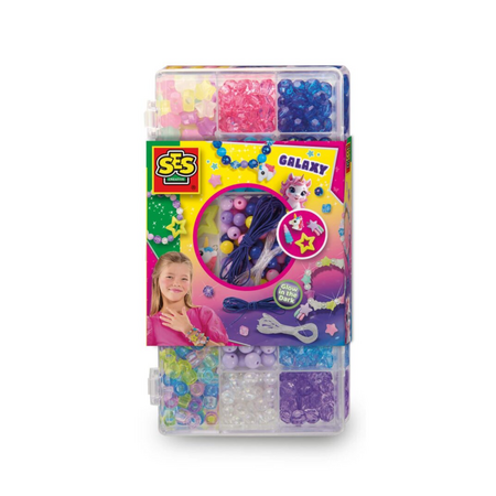 Set de margelute pentru bratari care stralucesc in intuneric, 3 ani+, Unicorni, Ses Creative