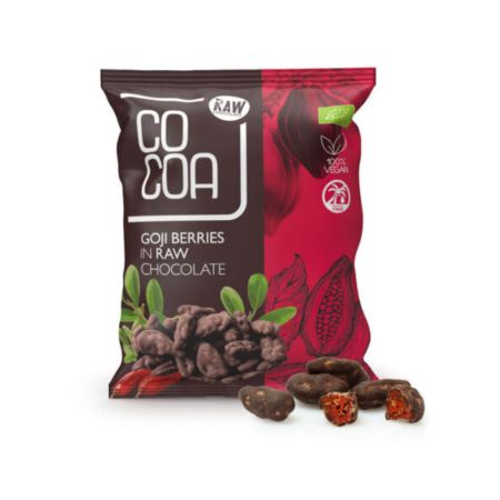 Goji Bio in ciocolata Raw Vegan, 70 g, Cocoa