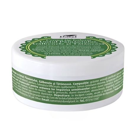 Crema tip balsam cu Untul Pamantului, Galbenele si Tataneasa, 100 g, Dorel Plant
