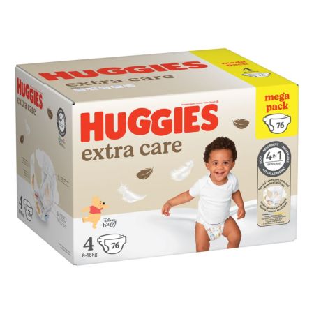Scutece de schimb Extra Care Box, Nr. 4, 8-16 kg, 76 buc, Huggies