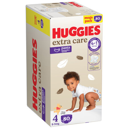 Scutece pants Extra Care, Nr. 4, 9-14 kg, 80 buc, Huggies 777704