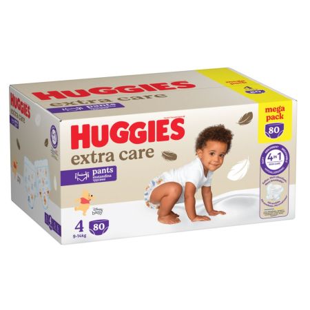 Scutece pants Extra Care, Nr. 4, 9-14 kg, 80 buc, Huggies