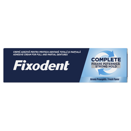 Crema adeziva pentru proteza dentara Complete Strong Hold Fresh, 47 g, Fixodent