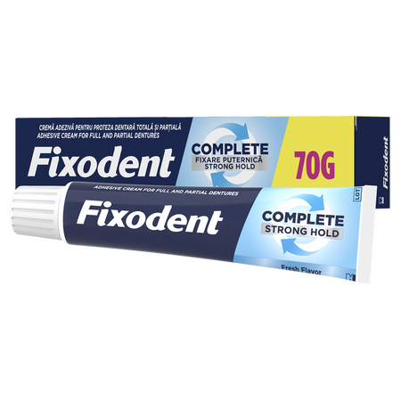 Crema adeziva pentru proteza dentara Complete Strong Hold Fresh, 70 g, Fixodent