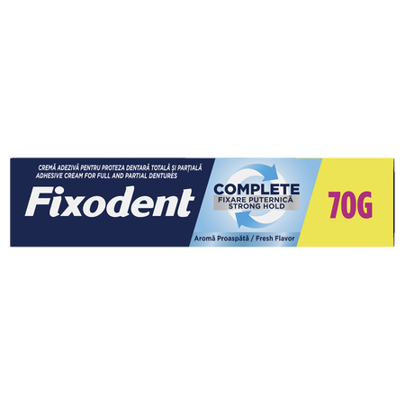 Crema adeziva pentru proteza dentara Complete Strong Hold Fresh, 70 g, Fixodent 717980