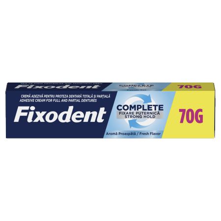 Crema adeziva pentru proteza dentara Complete Strong Hold Fresh, 70 g, Fixodent 717985