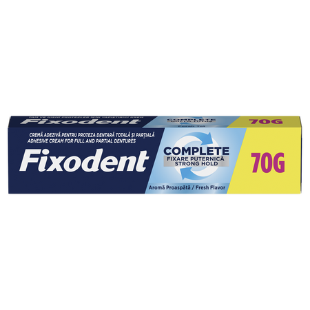 Crema adeziva pentru proteza dentara Complete Strong Hold Fresh, 70 g, Fixodent 717985