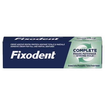 Crema adeziva pentru proteza dentara Complete Strong Hold Extra Fresh, 47 g, Fixodent 717997