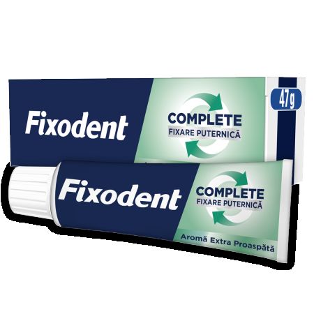 Crema adeziva pentru proteza dentara Complete Strong Hold Extra Fresh, 47 g, Fixodent 717991