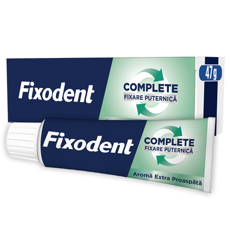 Crema adeziva pentru proteza dentara Complete Strong Hold Extra Fresh, 47 g, Fixodent 717991