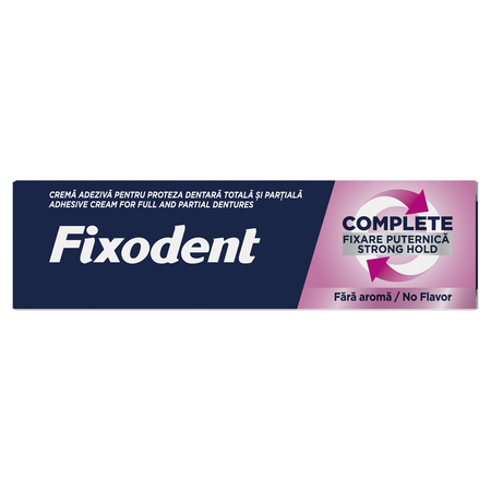 Crema adeziva pentru proteza dentara Complete Strong Hold Neutral, 47 g, Fixodent