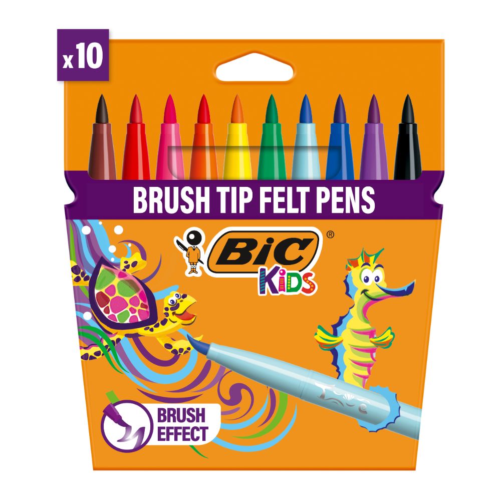 Markere colorate lavabile Visaquarelle, 5 ani+, 10 buc, Bic