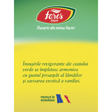 Ceai verde cu lamaie si vanilie Ceaiurile Lumii, 20 plicuri, Fares 718134