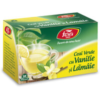 Ceai verde cu lamaie si vanilie Ceaiurile Lumii, 20 plicuri, Fares