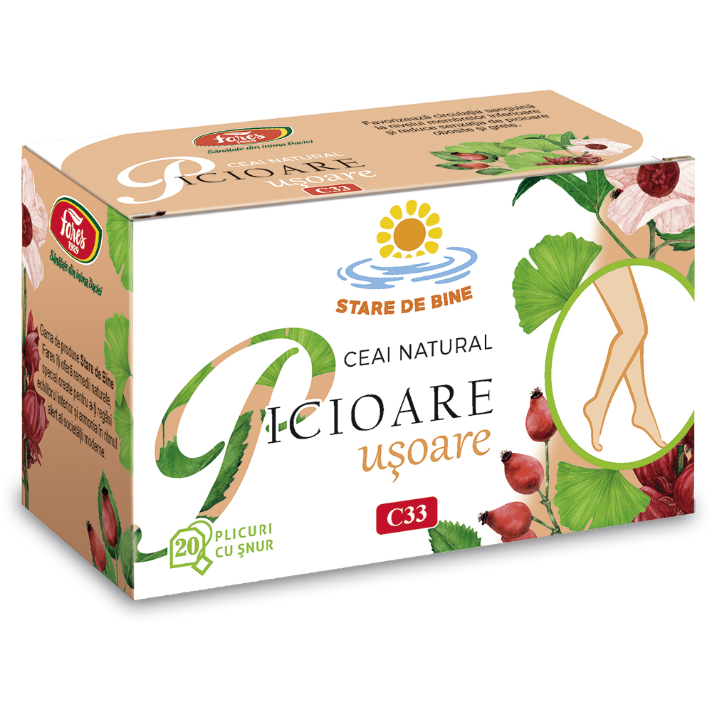Ceai picioare usoare, 20 plicuri, Fares