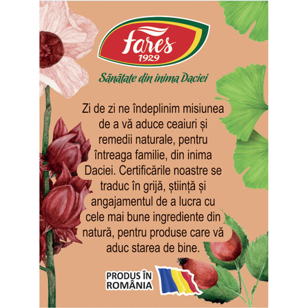 Ceai picioare usoare, 20 plicuri, Fares 718176