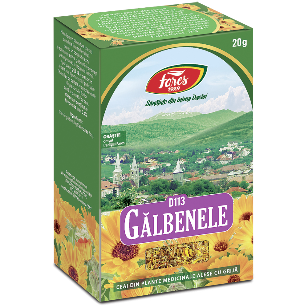 Ceai de galbenele, 20g, Fares