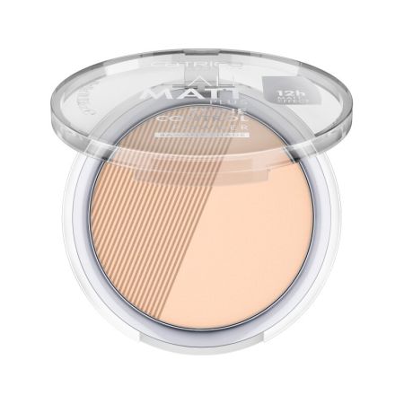 Pudra compacta All Matt Plus Shine Control, 002 Banana Bright, 10 g, Catrice 718311