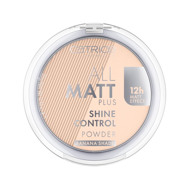 Pudra compacta All Matt Plus Shine Control, 002 Banana Bright, 10 g, Catrice