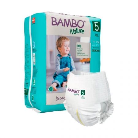 Scutece Pants eco, Nr. 5, 12-18 kg, 19 bucati, Bambo Nature