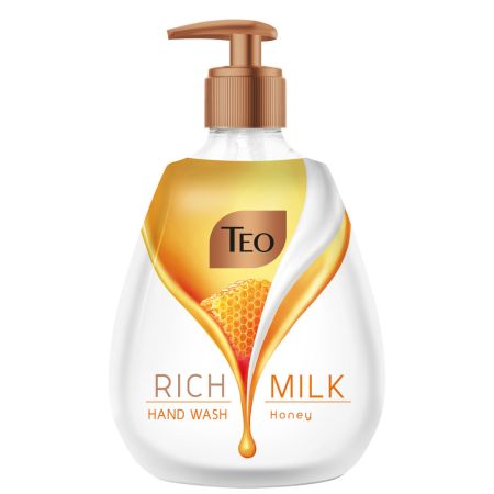 Sapun lichid Rich Milk, Honey, 400 ml, Teo