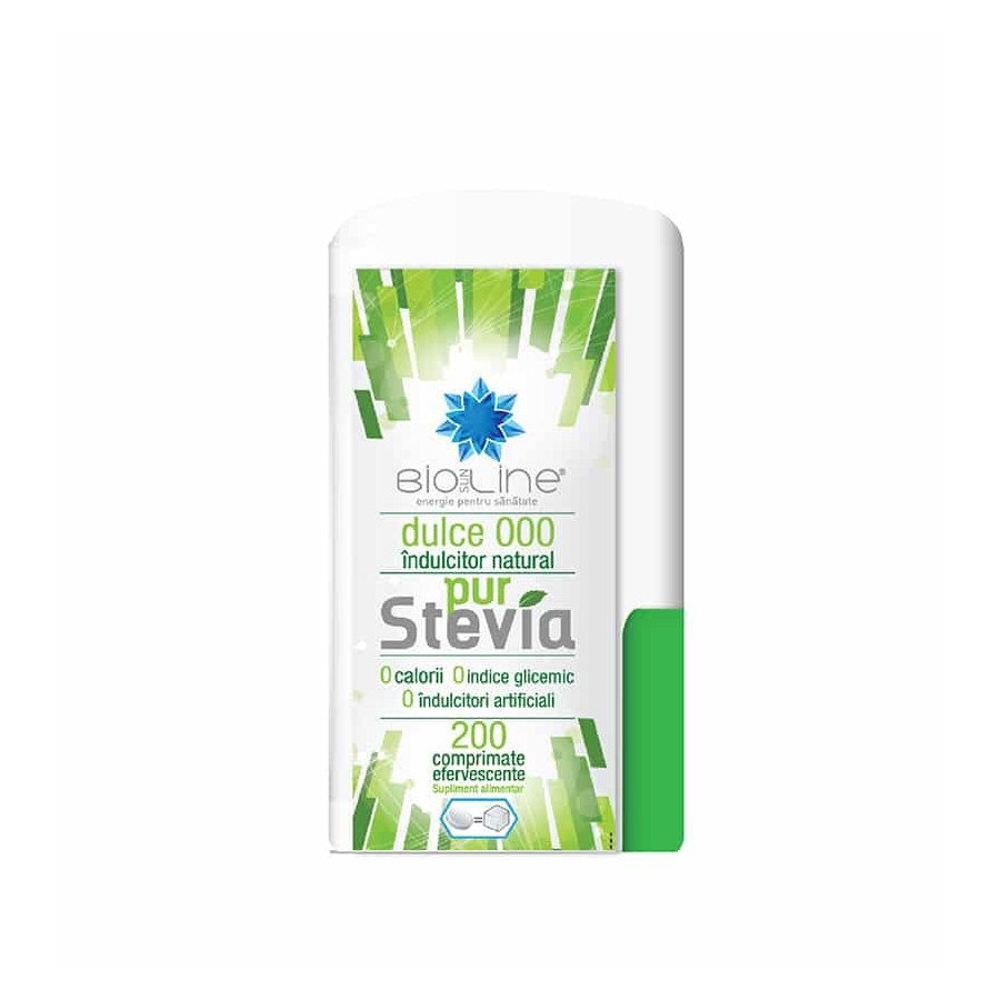 Indulcitor Stevia Pur, 200 comprimate, BioSunLine