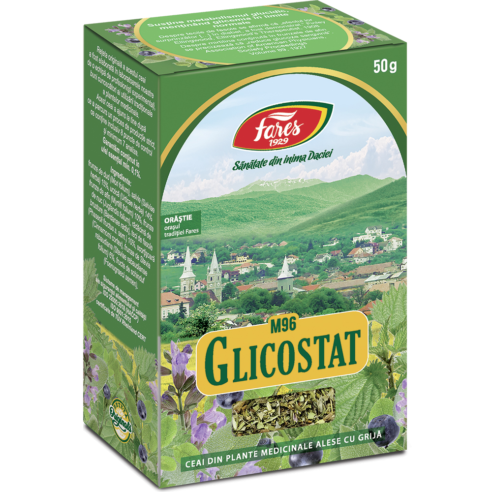 Ceai glicostat, 50g, Fares