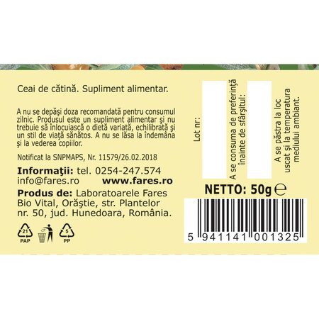 Ceai Catina, 50g, Fares 718519
