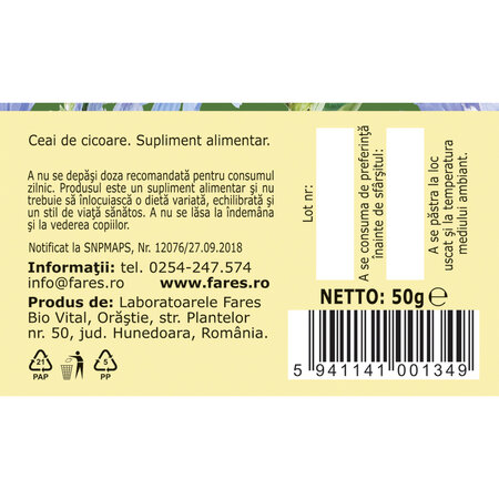 Ceai Cicoare, 50 g, Fares 718530