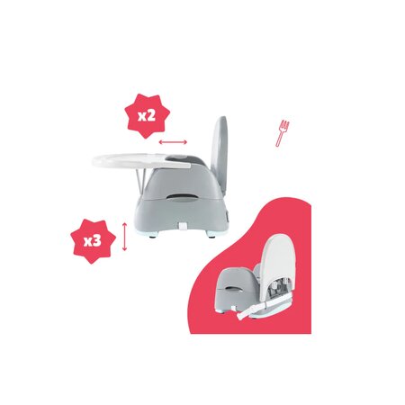 Booster compact pliabil, Home & Go, + 6 luni, Badabulle 718598