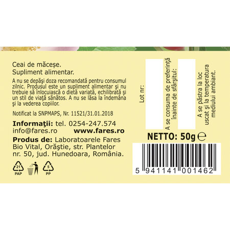 Ceai de macese, 50 g, Fares 718583