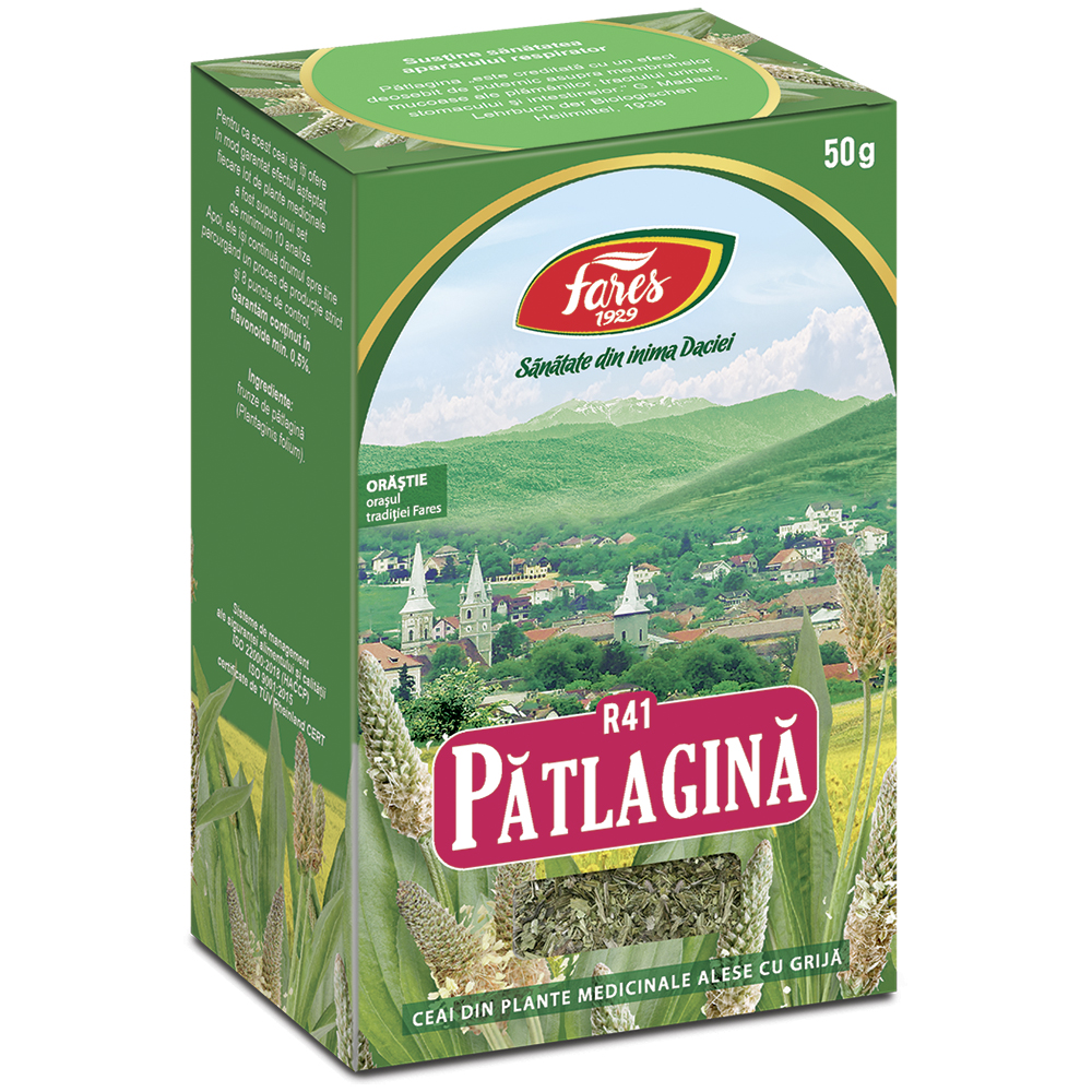 Ceai de patlagina, 50 g, Fares