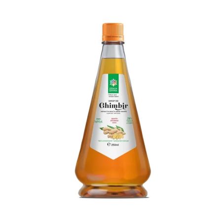 Sirop de ghimbir cu lamaie presat la rece, 250 ml, Steaua Divina