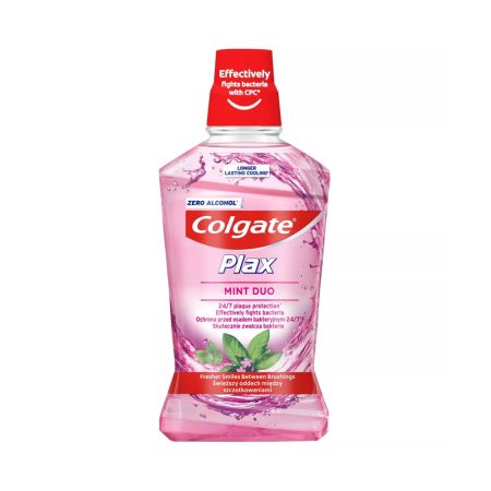 Apa de gura Plax Mint Duo Zero Alcool, 500 ml, Colgate