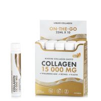 Colagen Marin Hidrolizat Lichid Tip 1 si 3 15.000 mg + Retinol 800 mcg + Acid Hialuronic 50 mg + Elastina 10 mg, 25 ml x 10 fiole, Swedish Nutra