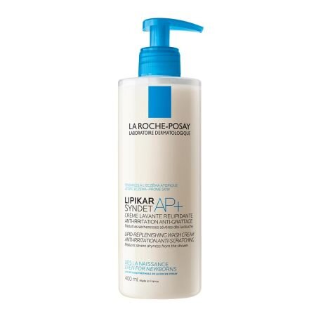Pachet Crema de spalare ultra-delicata, pentru pielea uscata cu tendinta atopica Lipikar Syndet AP+, 400 ml + Rezerva, 400 ml, La Roche Posay 757416
