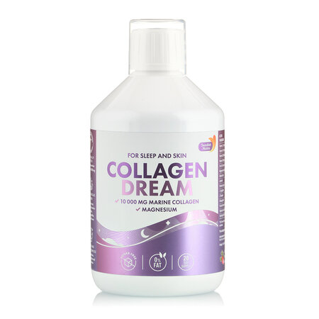 Colagen Marin Lichid Hidrolizat tip 1 & 3 10.000 mg + Magneziu 150 mg + Triptofan 500 mg, 500 ml, Swedish Nutra 721508