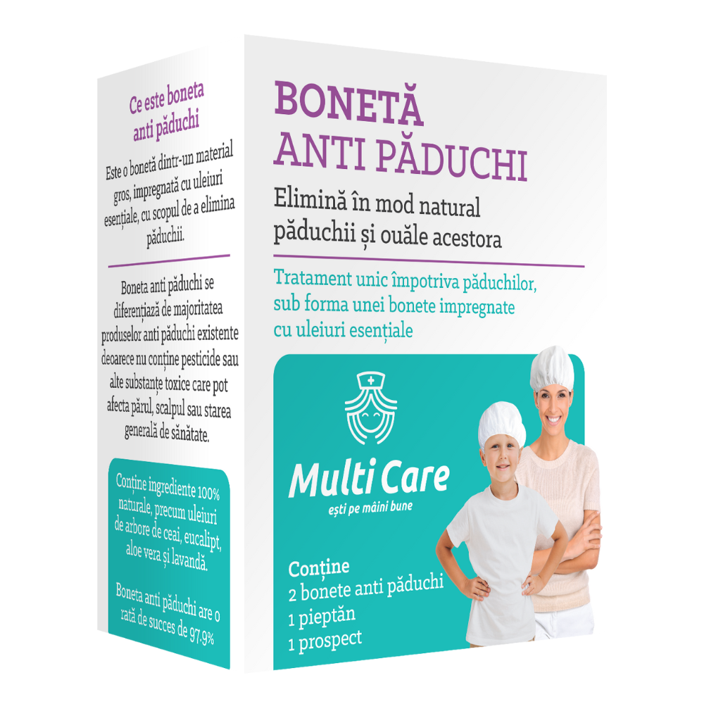 Boneta anti paduchi + Pieptan, 2 bucati, Multi Care