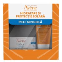 Pachet Gel crema hidratant Hydrance Aqua 50 ml + Crema anti-age cu SPF 50+, 50 ml, Avene