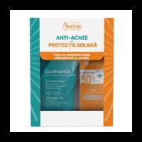 Pachet Gel de Curatare 200 ml + Crema nuantatoare cu protectie solara SPF 50+ 50 ml Cleanance, Avene