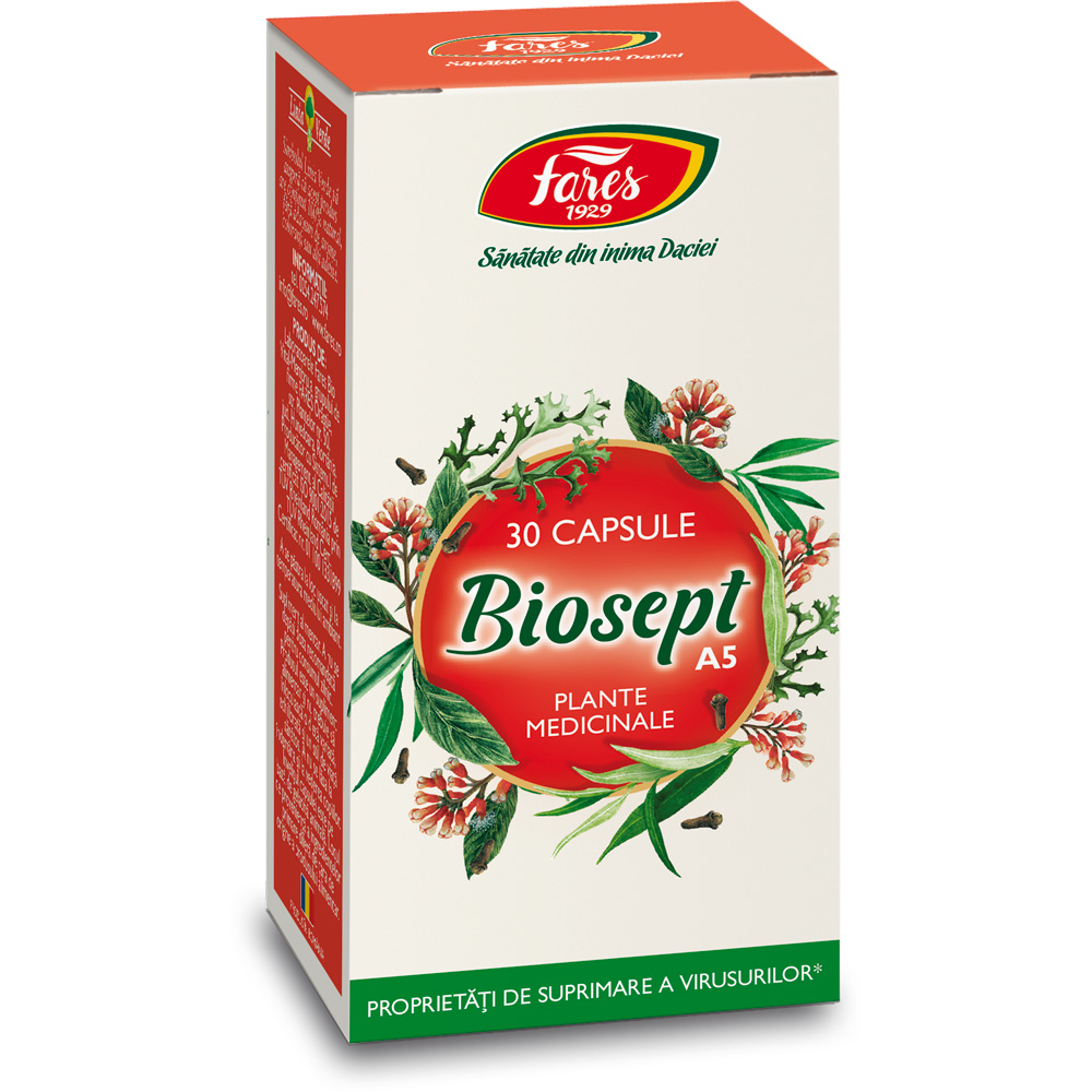 Biosept A5, 30 capsule, Fares