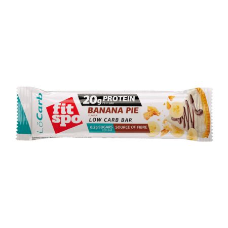Baton Proteic LoCarb, Placinta Cu Banane, 60 g, FitSpo